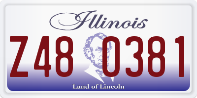 IL license plate Z480381