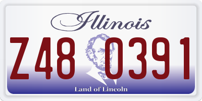 IL license plate Z480391
