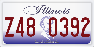 IL license plate Z480392