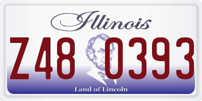 IL license plate Z480393