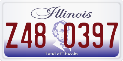IL license plate Z480397