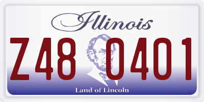 IL license plate Z480401