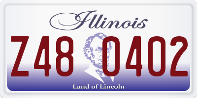 IL license plate Z480402