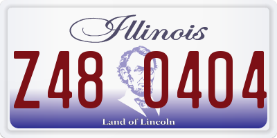 IL license plate Z480404