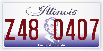 IL license plate Z480407