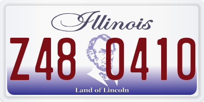 IL license plate Z480410