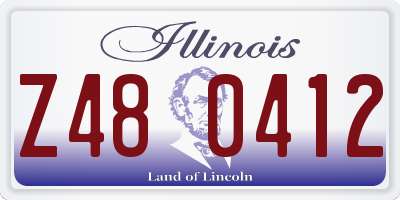 IL license plate Z480412