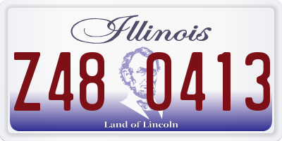 IL license plate Z480413