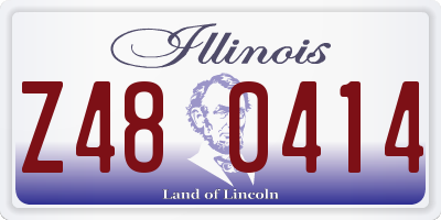 IL license plate Z480414