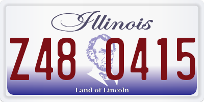 IL license plate Z480415