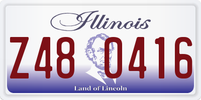 IL license plate Z480416