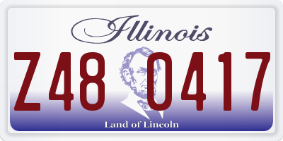 IL license plate Z480417