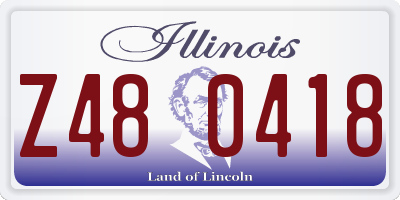 IL license plate Z480418
