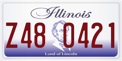 IL license plate Z480421