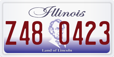 IL license plate Z480423