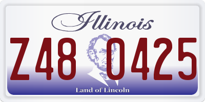 IL license plate Z480425