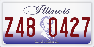 IL license plate Z480427