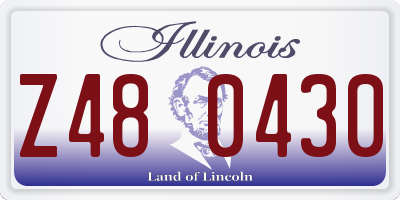 IL license plate Z480430