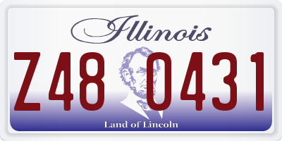 IL license plate Z480431