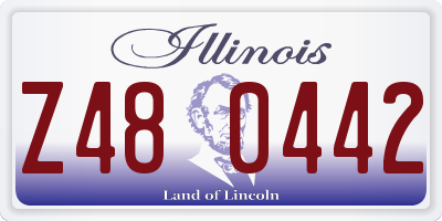 IL license plate Z480442