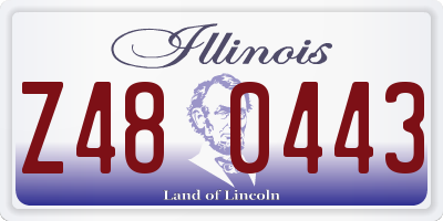 IL license plate Z480443