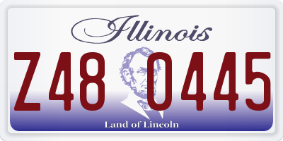 IL license plate Z480445
