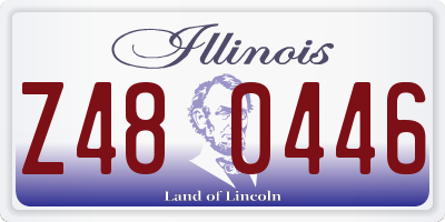 IL license plate Z480446
