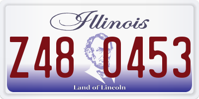 IL license plate Z480453