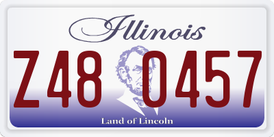 IL license plate Z480457