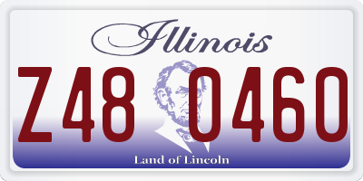 IL license plate Z480460