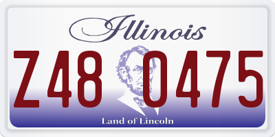 IL license plate Z480475