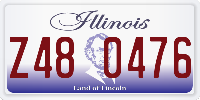 IL license plate Z480476