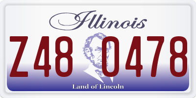IL license plate Z480478