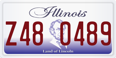 IL license plate Z480489