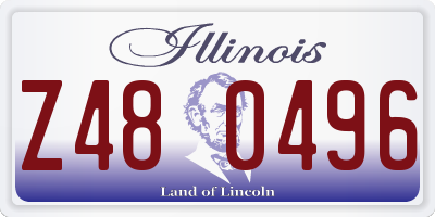 IL license plate Z480496