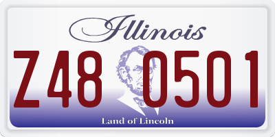 IL license plate Z480501