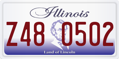 IL license plate Z480502