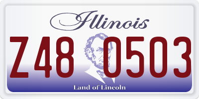IL license plate Z480503