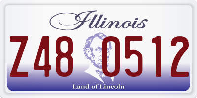 IL license plate Z480512
