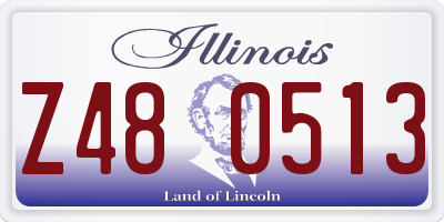 IL license plate Z480513