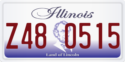 IL license plate Z480515
