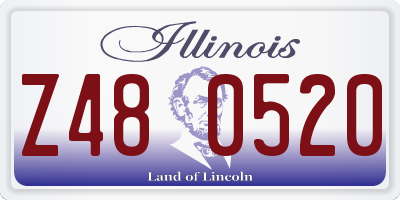 IL license plate Z480520