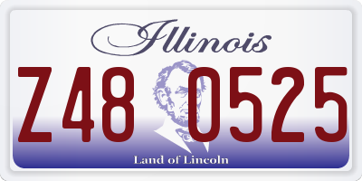 IL license plate Z480525