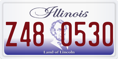 IL license plate Z480530