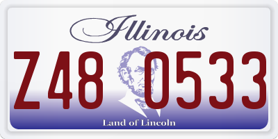 IL license plate Z480533