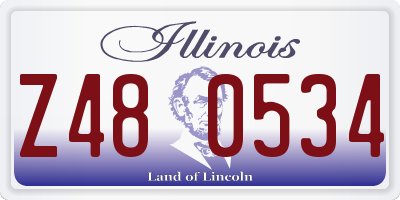 IL license plate Z480534