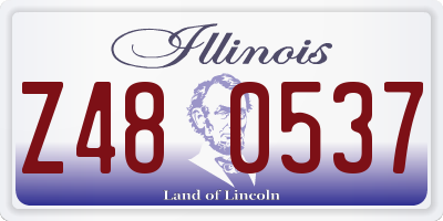 IL license plate Z480537