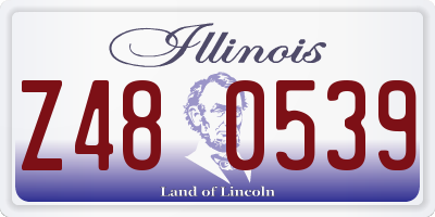 IL license plate Z480539
