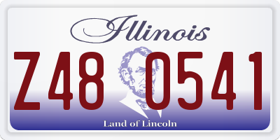 IL license plate Z480541