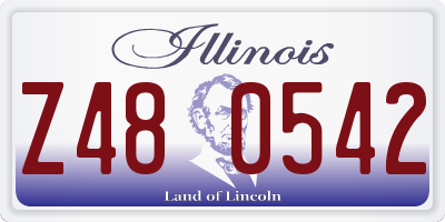 IL license plate Z480542